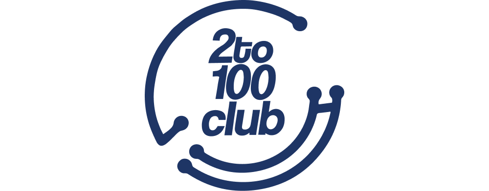 2 to 100 Club Logo, Dark